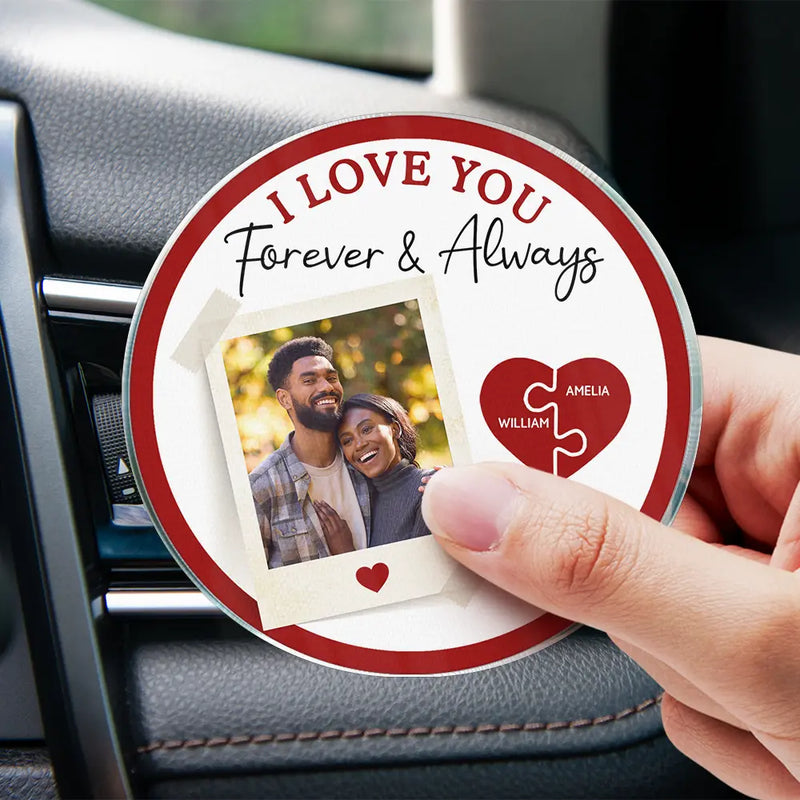 Gift For Couples,Gift For Wife,Gift For Husband,Gift For Boyfriend,Gift For Girlfriend,Love - Custom Photo Drive Safe I Love You Couples - Personalized Acrylic Car Vent Clip