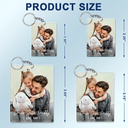 Gift For Father,Gift For Mother,Happy,Custom Photo - Custom Photo Drive Safe We Love You Family - Personalized Acrylic Keychain