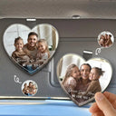 Gift For Father, Gift For Mother, Happy, Custom Photo - Custom Photo Drive Safe We Love You Lovely Family - Personalized Custom Shaped Acrylic Car Visor Clip