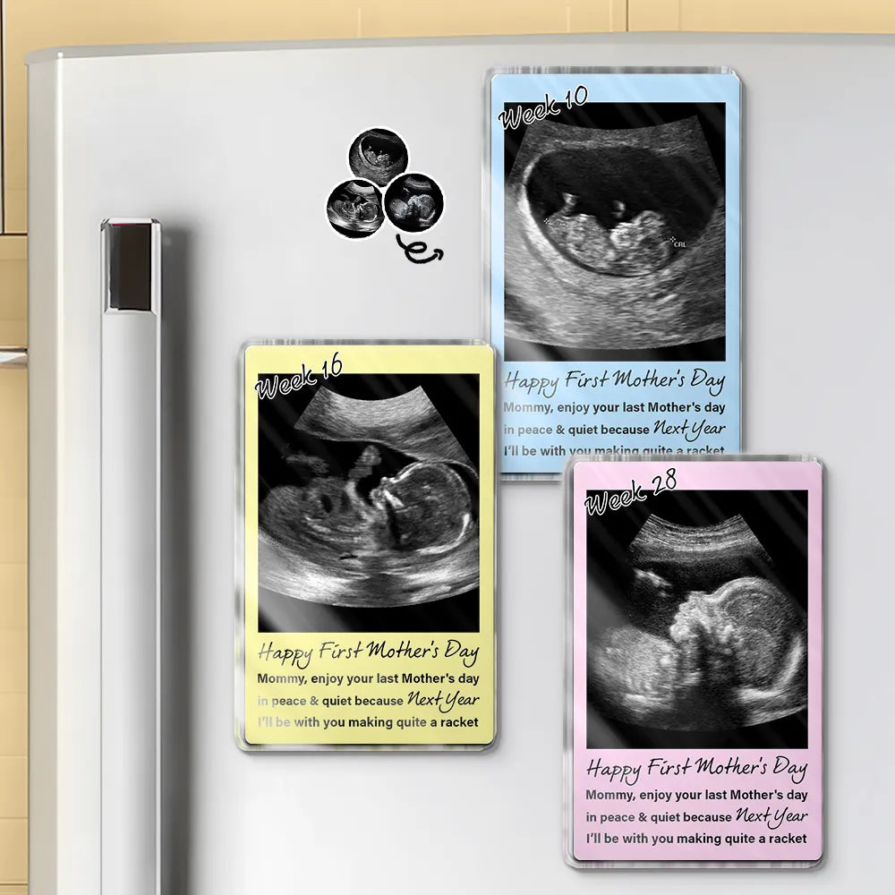 Custom Photo Enjoy Your Last Mother's Day In Peace And Quiet - Personalized Acrylic Fridge Magnet