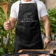 Gift For Husband,Gift For Father,Gift For Grandpa,Grilling,Non-Eng,Photo - Faceless Outline Sketch,Sentimental - Custom Photo Faceless Outline Sketch Best Flipping Dad Ever - Personalized Embroidered Apron