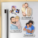 Gift For Husband,Gift For Wife,Parents,Gift For Father,Gift For Mother,Gift For Grandpa,Gift For Grandma,Happy,Cat Mom - Custom Photo Faceless Portrait Best Dad Mom Ever - Personalized Acrylic Magnet