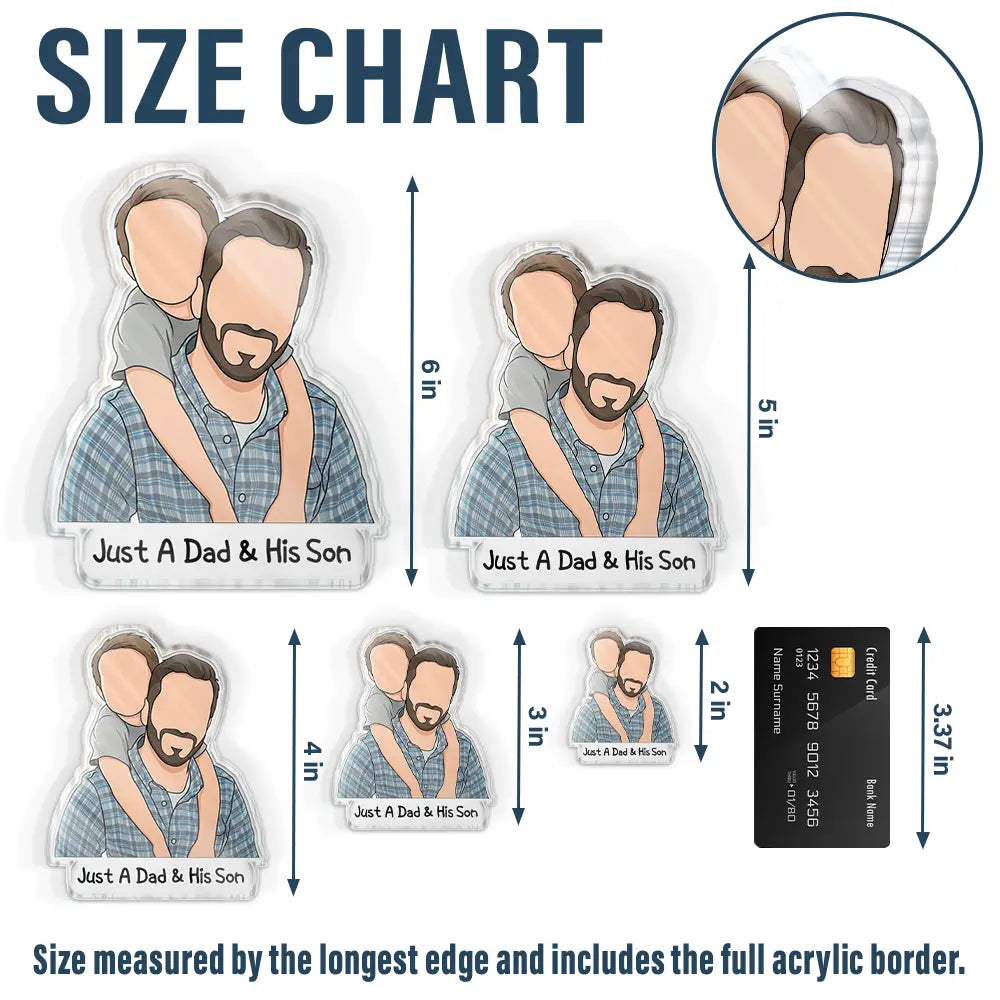 Gift For Husband,Gift For Wife,Parents,Gift For Father,Gift For Mother,Gift For Grandpa,Gift For Grandma,Happy,Cat Mom - Custom Photo Faceless Portrait Best Dad Mom Ever - Personalized Acrylic Magnet