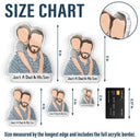 Gift For Husband,Gift For Wife,Parents,Gift For Father,Gift For Mother,Gift For Grandpa,Gift For Grandma,Happy,Cat Mom - Custom Photo Faceless Portrait Best Dad Mom Ever - Personalized Acrylic Magnet