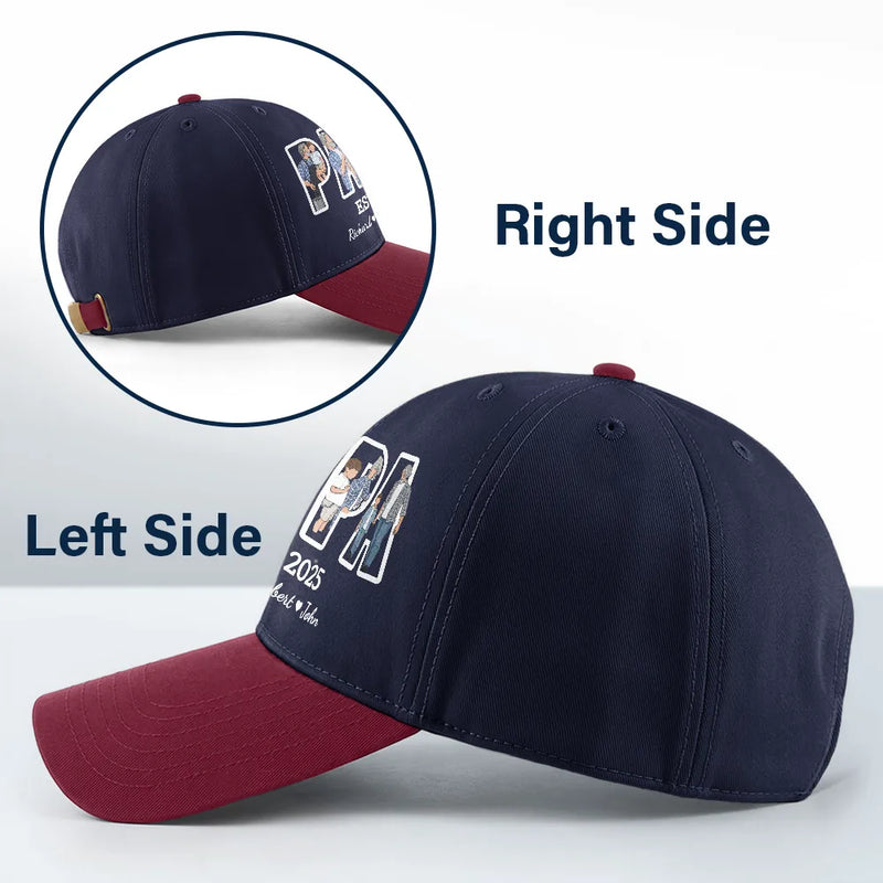 Gift For Father,Gift For Grandpa,Non-Eng,Photo - Faceless Portrait,Adorable - Custom Photo Faceless Portrait Dad Papa Portrait - Personalized Two Tone Cap