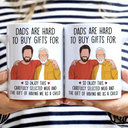 Gift For Father,Custom Photo,Art Design,Humorous,Photo - Faceless Portrait - Custom Photo Faceless Portrait Dads Are Hard To Buy Gifts For - Personalized White Edge-to-Edge Mug