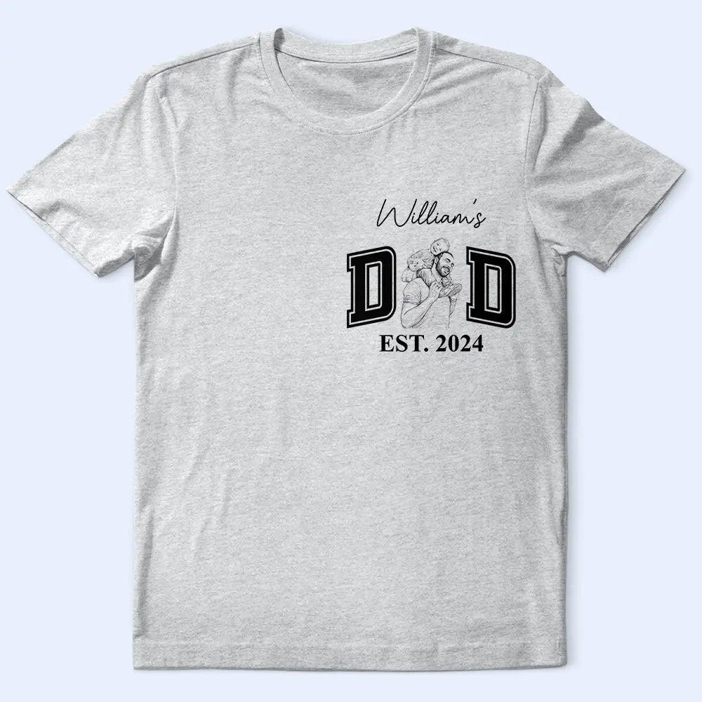 Gift For Grandpa,Gift For Father,New Dad,Non-Eng,Photo - Faceless Portrait ,Adorable - Custom Photo Faceless Portrait New Dad New Mom - Personalized T Shirt