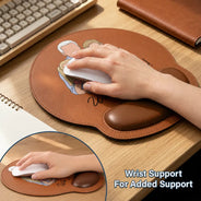Gift For Father,Custom Photo,Art Design,Sentimental,Photo - Faceless Portrait - Custom Photo Faceless Portrait We Love You Best Dad Papa Ever - Personalized Leather Mouse Pad