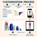 Family,Happy - Custom Photo Family Couple Besties - Personalized Portrait Nesting Doll