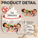 Adorable,Christmas,Custom Photo,Family,Cut-Face Photo - Custom Photo Family Face Cute Keepsake - Personalized 3-Layered Acrylic Shaker Ornament