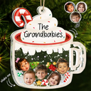 Adorable,Christmas,Custom Photo,Family,Cut-Face Photo - Custom Photo Family Face Cute Keepsake - Personalized 3-Layered Acrylic Shaker Ornament
