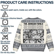 Custom Photo,Christmas,Family,Happy-Custom Photo Family Gathering Festive Vibe - Personalized Unisex Ugly Sweater