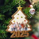 Custom Photo,Family,Christmas,Happy - Custom Photo Family Keepsake - Personalized Custom Shaped Wooden Ornament