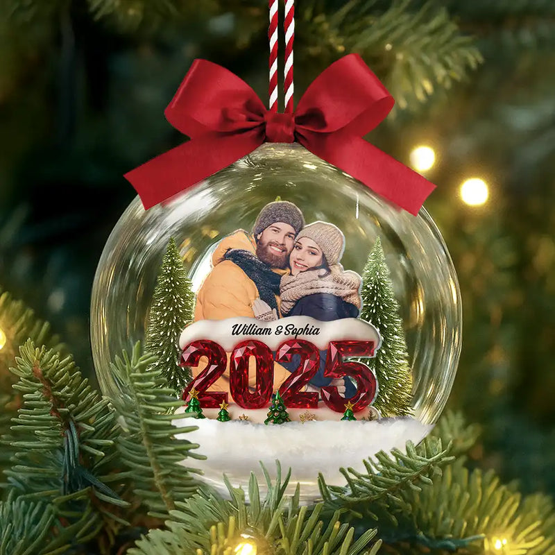 Christmas,Family,Gift For Sibling,Happy - Custom Photo Family Siblings Best Friends Make Christmas Great - Personalized 3D Acrylic Ball Ornament