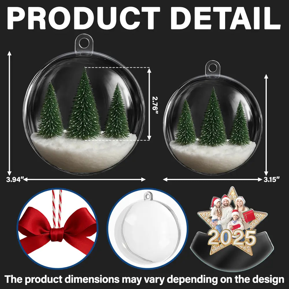 Christmas,Family,Gift For Sibling,Happy - Custom Photo Family Siblings Best Friends Makes Christmas Truly Bright - Personalized 3D Acrylic Ball Ornament