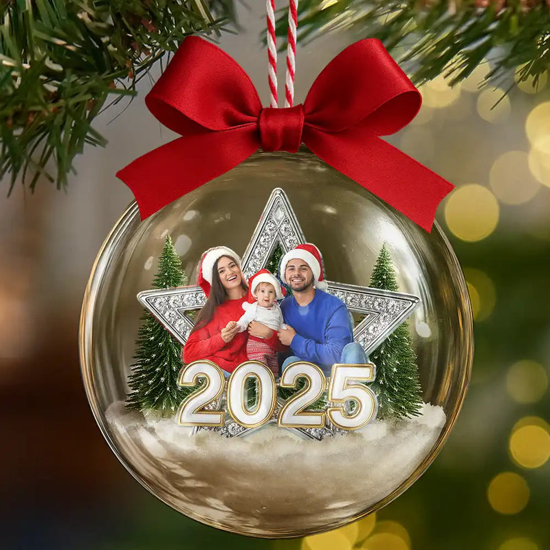 Christmas,Family,Gift For Sibling,Happy - Custom Photo Family Siblings Best Friends Makes Christmas Truly Bright - Personalized 3D Acrylic Ball Ornament