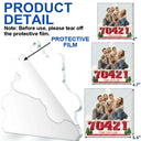 Family,Custom Photo,Christmas - Custom Photo Family Sitting On Snow Zip Code - Personalized Custom Shaped Acrylic Ornament