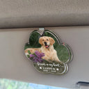 Custom Photo, Sad, Memorial, Pet Lovers, Dog Lovers, Cat Lovers - Custom Photo Forever In My Heart - Personalized Custom Shaped Acrylic Car Visor Clip
