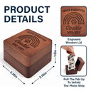 Pet Lovers,Pet Mom,Pet Dad,Pet Couple,Dog Lovers,Dog Mom,Dog Dad,Dog Couple,Cat Lovers,Cat Mom,Cat Dad,Cat Couple,Memorial,Sad - Custom Photo Forever In My Heart - Personalized Wooden Accordion Photo Box