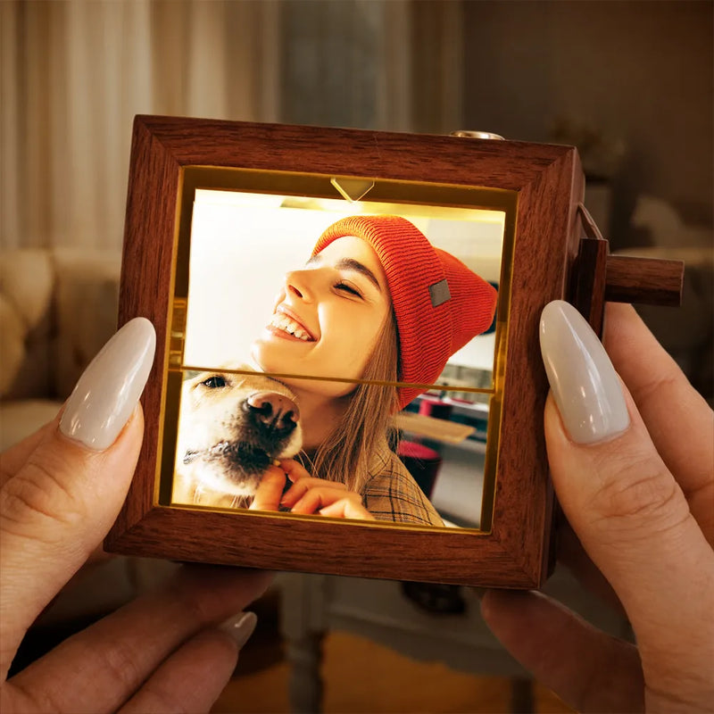 Pet Lovers, Cat Lovers, Dog Lovers, Sad, Memorial, Family - Custom Photo Forever Loved Memorial Dog Cat - Personalized Flipbook Frame Animation Machine