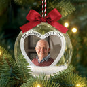 Pet Lovers, Cat Lovers, Dog Lovers, Sad, Memorial, Christmas - Custom Photo Forever Loved Memorial Dog Cat Family - Personalized 3D Acrylic Ball Ornament