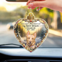 Pet Lovers,Cat Lovers,Dog Lovers,Sad,Memorial,Family - Custom Photo Forever Loved Memorial Dog Cat Family 3D Effect - Personalized Acrylic Car Hanger