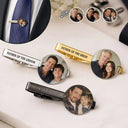 Sentimental,Gift For Father,Custom Photo,Wedding,Upload Full Photo - Custom Photo Forever Your Little Girl - Personalized Tie Clip