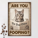 Art Design,Humorous,Pet Lovers,Photo - Funny Bathroom Pet  - Custom Photo Funny Bathroom Pet A Dog Will Be With You Shortly - Personalized Poster