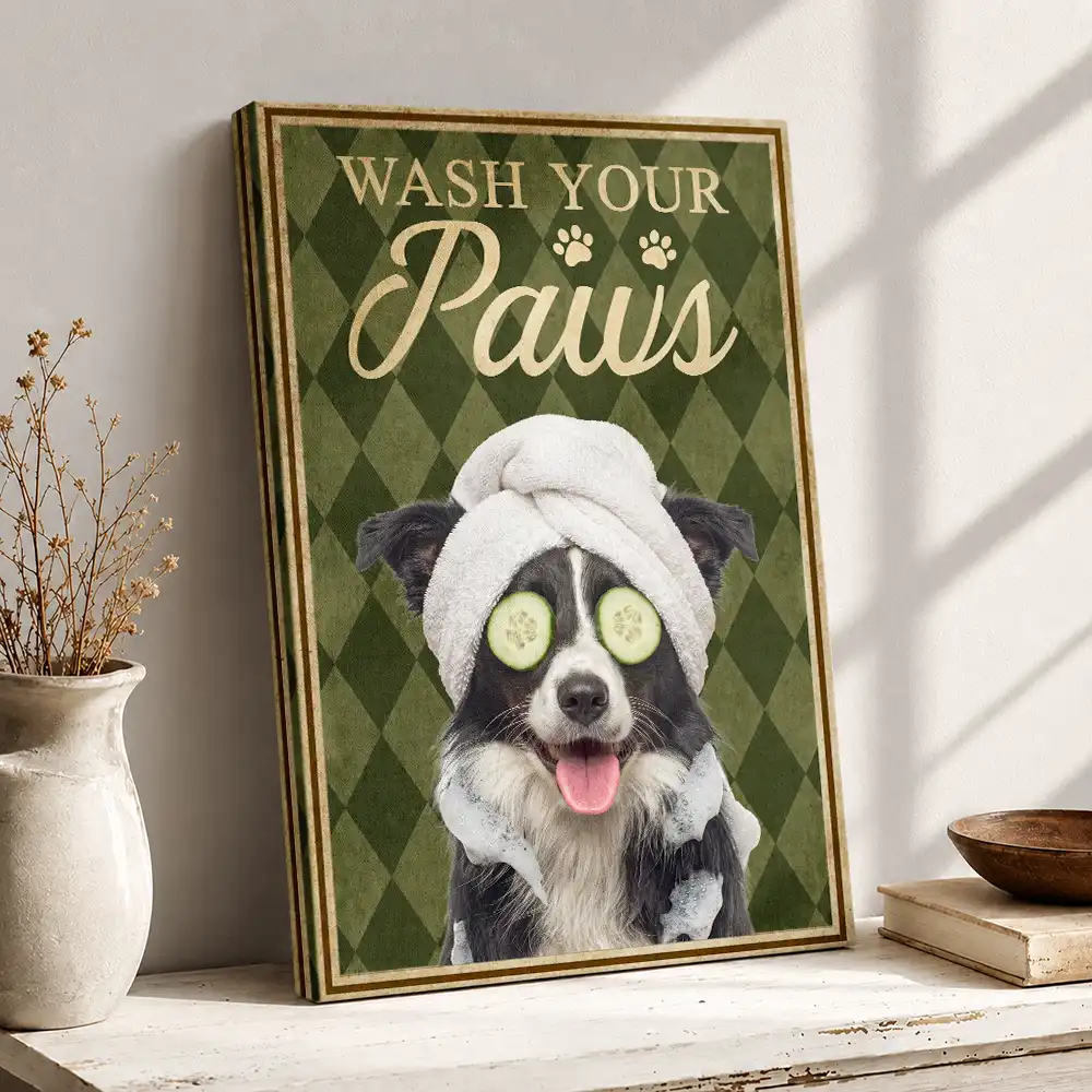 Custom Photo,Art Design,Pet Lovers,Humorous,Photo - Funny Bathroom Pet  - Custom Photo Funny Bathroom Pet Nice Butt Toilet Dog Cat - Personalized Poster