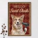 Custom Photo,Art Design,Pet Lovers,Humorous,Photo - Funny Bathroom Pet  - Custom Photo Funny Bathroom Pet Nice Butt Toilet Dog Cat - Personalized Poster