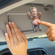 Custom Photo,Art Design,Family,Humorous,Photo - Belly FreeStyle Pose Figure - Custom Photo Funny Belly Character Family Member - Personalized Squishy Acrylic Car Visor Clip