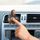 Humorous,Officer,Custom Photo,Cut-Face Photo - Custom Photo Funny Belly Police Officer On Duty - Personalized Squishy Acrylic Car Vent Clip