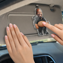 Humorous,Officer,Custom Photo,Cut-Face Photo - Custom Photo Funny Belly Police Officer On Duty - Personalized Squishy Acrylic Car Visor Clip