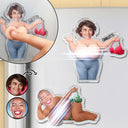 Custom Photo, Gift For Men, Gift For Yourself, Humorous, Cut-Face Photo - Custom Photo Funny Come On Baby - Personalized Squishy Acrylic Fridge Magnet