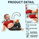 Gift For Father,Custom Photo,Humorous,Cut-Face Photo - Custom Photo Funny Dad Bod Belly - Personalized Acrylic Car Hanger