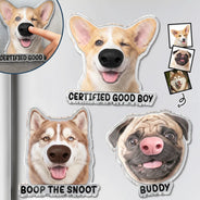 Art Design,Humorous,Dog Lovers,Pet Lovers,Photo - Squishy Dog Nose - Custom Photo Funny Dog Boop The Snoot - Personalized Squishy Acrylic Fridge Magnet