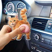 Art Design,Humorous,Pet Lovers,Photo - Squishy Pet Butt - Custom Photo Funny Dog Cat Pet Butt - Personalized Squishy Acrylic Car Visor Clip