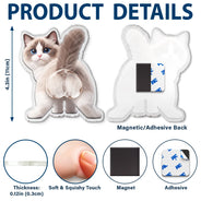 Custom Photo, Art Design, Pet Lovers, Humorous, Photo - Squishy Pet Butt - Custom Photo Funny Dog Cat Pet Butt - Personalized Squishy Acrylic Fridge Magnet