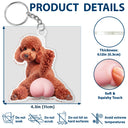Art Design, Humorous, Pet Lovers, Photo - Squishy Pet Butt - Custom Photo Funny Dog Cat Pet Butt - Personalized Squishy Acrylic Keychain