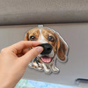 Art Design, Humorous, Custom Photo, Dog Lovers, Pet Lovers, Photo - Squishy Dog Nose - Custom Photo Funny Dog Nose - Personalized Squishy Acrylic Car Visor Clip