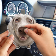 Art Design, Humorous, Custom Photo, Dog Lovers, Pet Lovers, Photo - Squishy Dog Nose - Custom Photo Funny Dog Nose - Personalized Squishy Acrylic Car Visor Clip