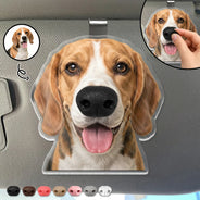 Art Design, Humorous, Custom Photo, Dog Lovers, Pet Lovers, Photo - Squishy Dog Nose - Custom Photo Funny Dog Nose - Personalized Squishy Acrylic Car Visor Clip