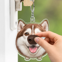 Art Design, Humorous, Custom Photo, Dog Lovers, Pet Lovers, Photo - Squishy Dog Nose - Custom Photo Funny Dog Nose - Personalized Squishy Acrylic Keychain