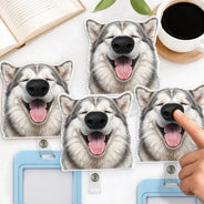 Art Design,Humorous,Dog Lovers,Pet Lovers,Photo - Squishy Dog Nose - Custom Photo Funny Dog Nose - Personalized Squishy Badge Reel