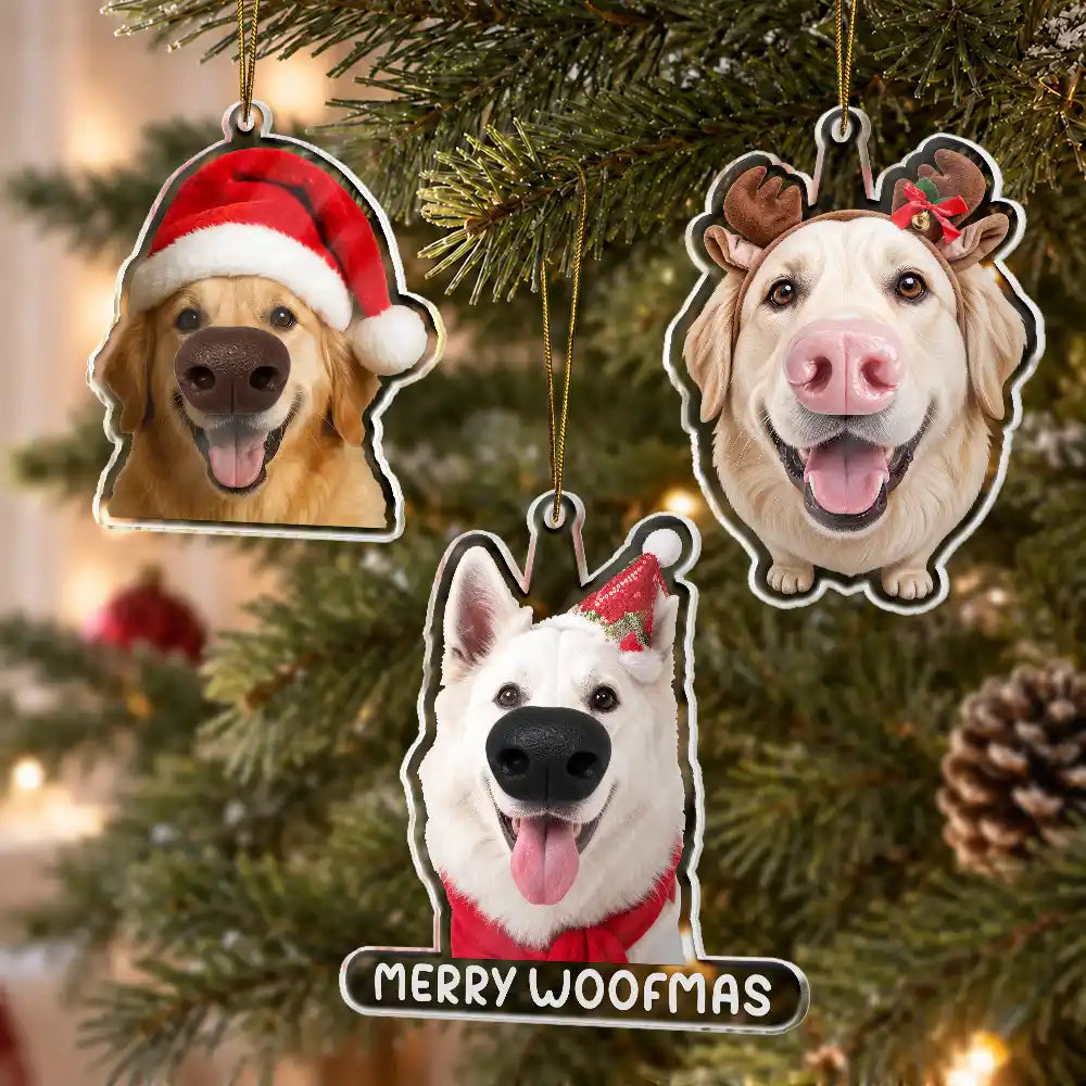 Art Design, Christmas, Humorous, Dog Lovers, Pet Lovers, Photo - Squishy Dog Nose - Custom Photo Funny Dog Nose Gift For Dog Lovers - Personalized Squishy Acrylic Ornament