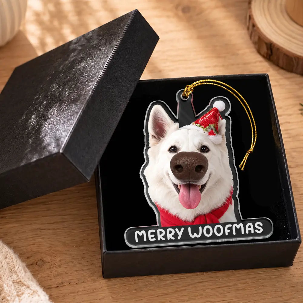 Art Design, Christmas, Humorous, Dog Lovers, Pet Lovers, Photo - Squishy Dog Nose - Custom Photo Funny Dog Nose Gift For Dog Lovers - Personalized Squishy Acrylic Ornament