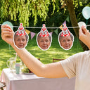 Humorous,Custom Photo,Gift For Yourself,Cut-Face Photo,Icon - Custom Photo Funny Face Birthday Family, Friends, Colleagues - Personalized Garland Banner