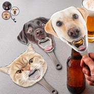 Humorous,Custom Photo,Gift For Yourself,Wedding,Cut-Face Photo - Custom Photo Funny Face Cut Party - Personalized Custom Shaped Bottle Opener