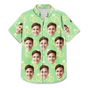 Top Market, Humorous, Gift For Men, Custom Photo, Gift For Yourself, Wedding, Cut-Face Photo - Custom Photo Funny Face Wedding Party - Personalized Hawaiian Shirt