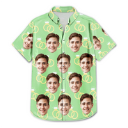 Top Market, Humorous, Gift For Men, Custom Photo, Gift For Yourself, Wedding, Cut-Face Photo - Custom Photo Funny Face Wedding Party - Personalized Hawaiian Shirt